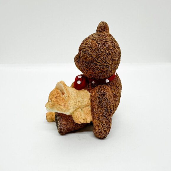 NIB Lenox 2005 Kitty's Teddy Orange Tabby Cat Bear Life Like Hand Painted Kids - Picture 4 of 8